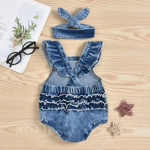 Mini Fashion™ - Leuke Look - Denim Romper