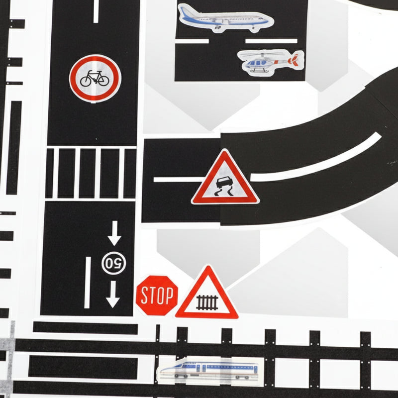 KidoTape – Kleurrijk & Handig – Verkeersweg Sticker Tape Set