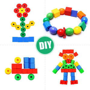 Rainbow Lacing Beads™ – Speels Rijgen – Regenboogkralen met veter