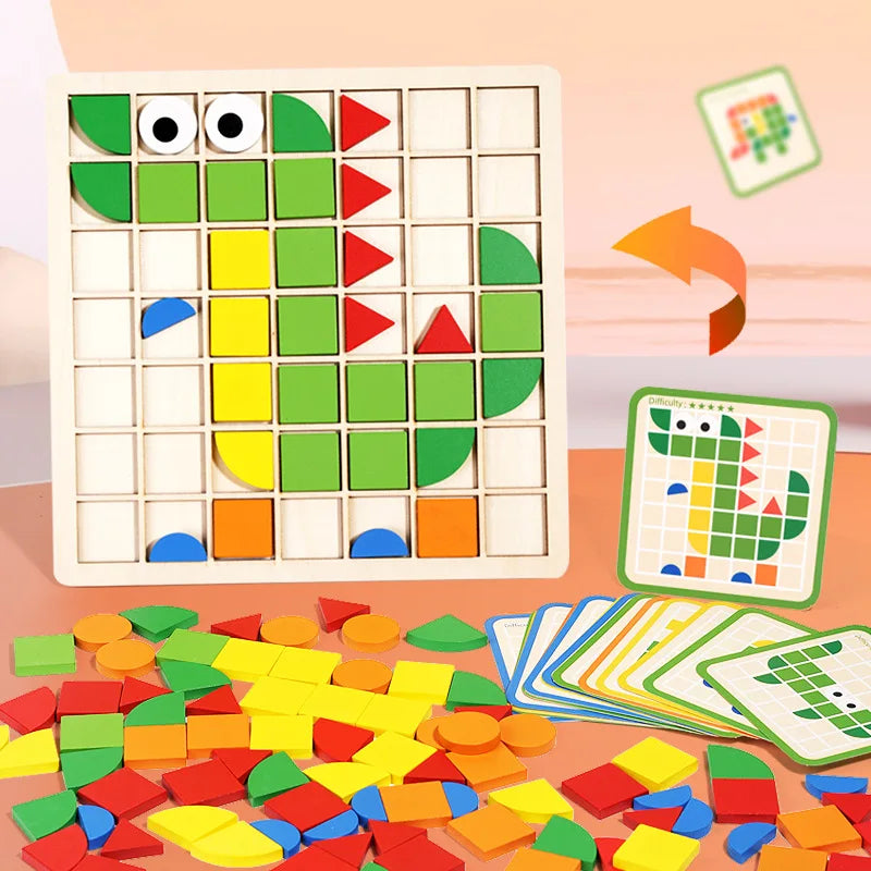 Woods™ - Educatief Entertainment - Houten patronen puzzel