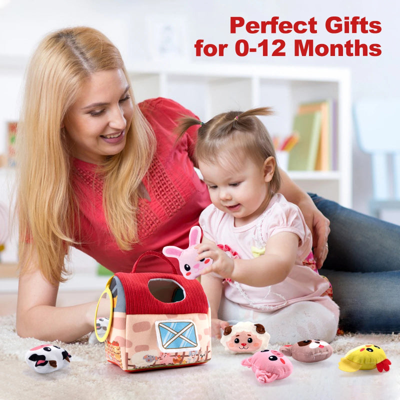 BabyBarn – Zacht & Leren – Boerderijhuis met Pluche Dieren