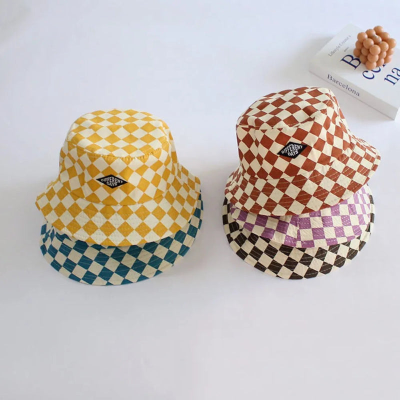 Bucket Hat – Schattig & Beschermend – Kinder Hoed Geruit
