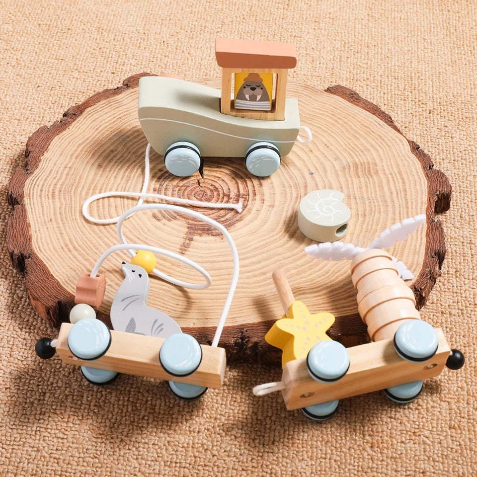 HappyTrain – Montessori & Fun – Houten Treinset
