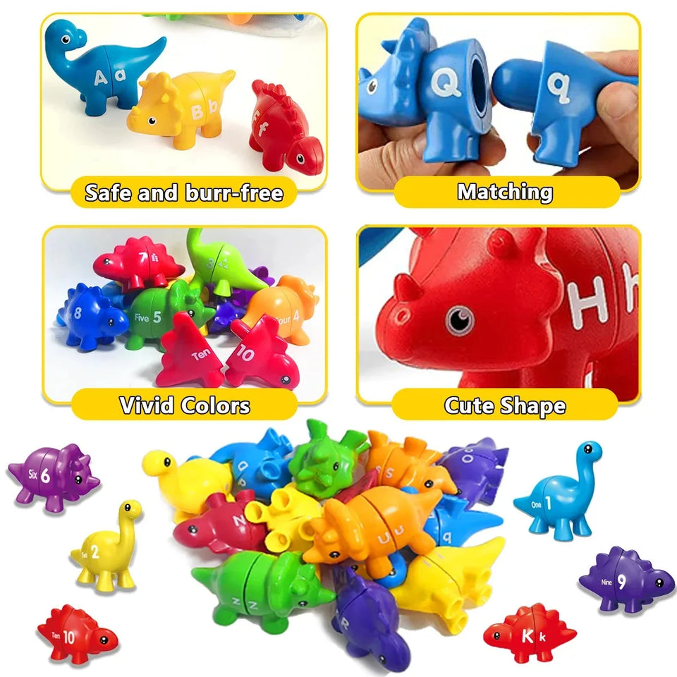 Matching Dino's – Leuk & Leerzaam – Alfabet En Cijfers Dino Spel