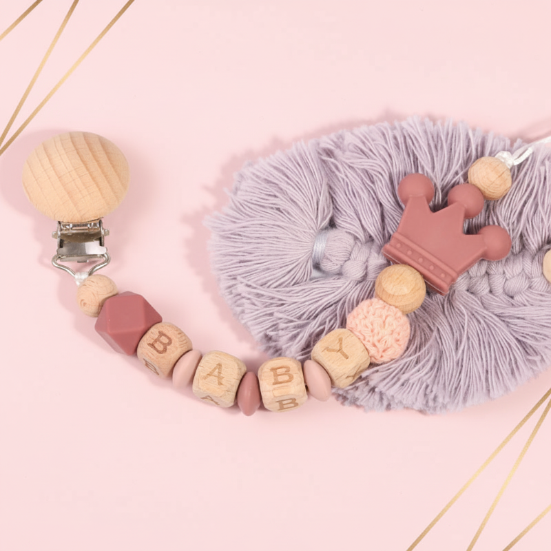 Personalized Pacifier Chain – Veilig & Stijlvol - Gepersonaliseerde fopspeenketting