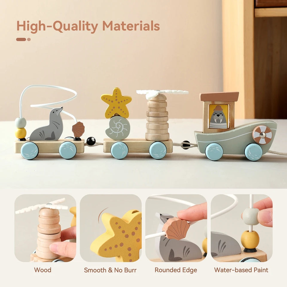 HappyTrain – Montessori & Fun – Houten Treinset