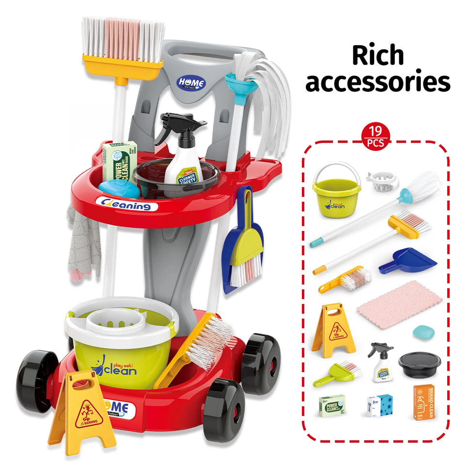 CleanPlay – Leerzaam & Leuk – Speelgoed Schoonmaaktrolley