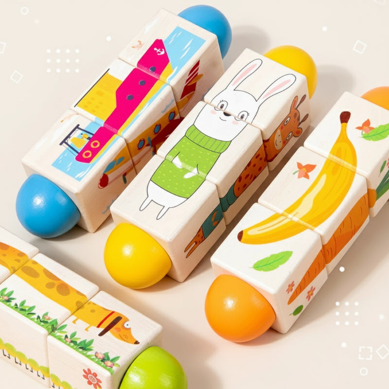 WoodiTurn – Leerzaam & Leuk – Roterende Puzzel