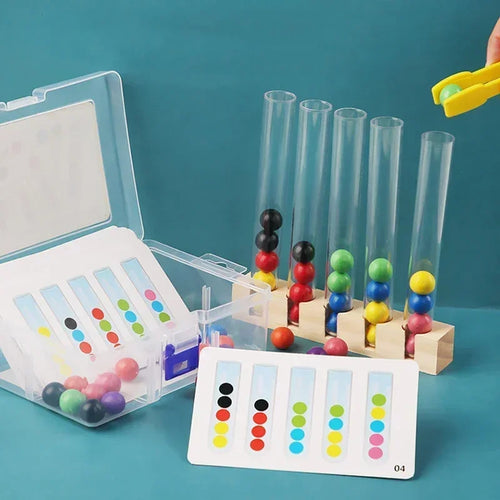 Tube Clip Beads™ - Slim Denkspel - Kleur & Motoriek Spel