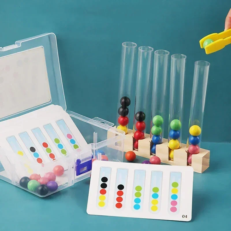 Tube Clip Beads™ - Slim Denkspel - Kleur & Motoriek Spel