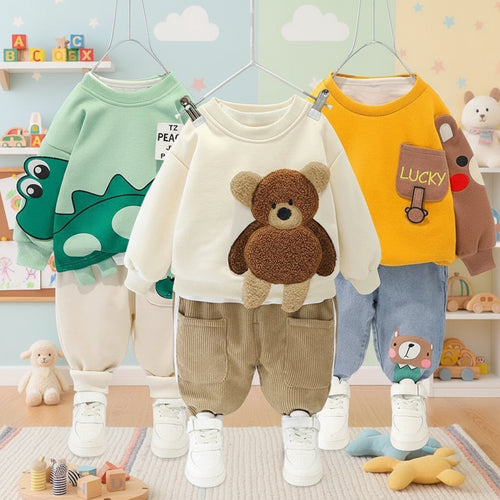 Mini Fashion™ - Warm & Zacht – Tweedelige Kinder Kleding Set