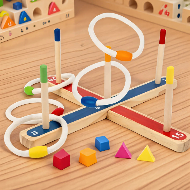 Montessori Ring Toss Game – Actief & Leerzaam – Ring Werp Spel