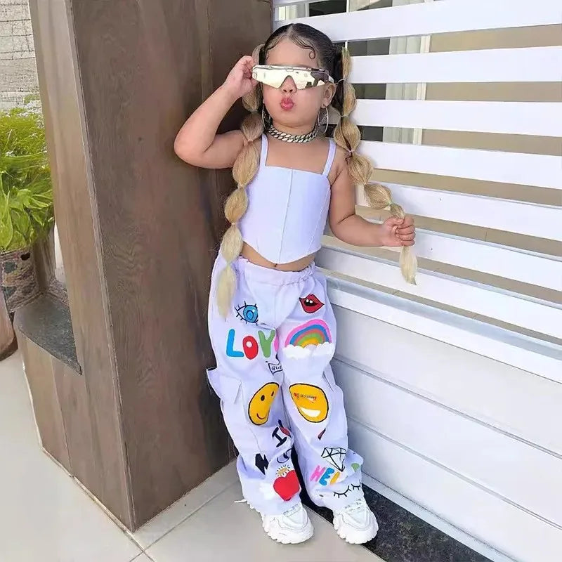 Mini Fashion™ - Kinder Modieuze tanktop & broek set