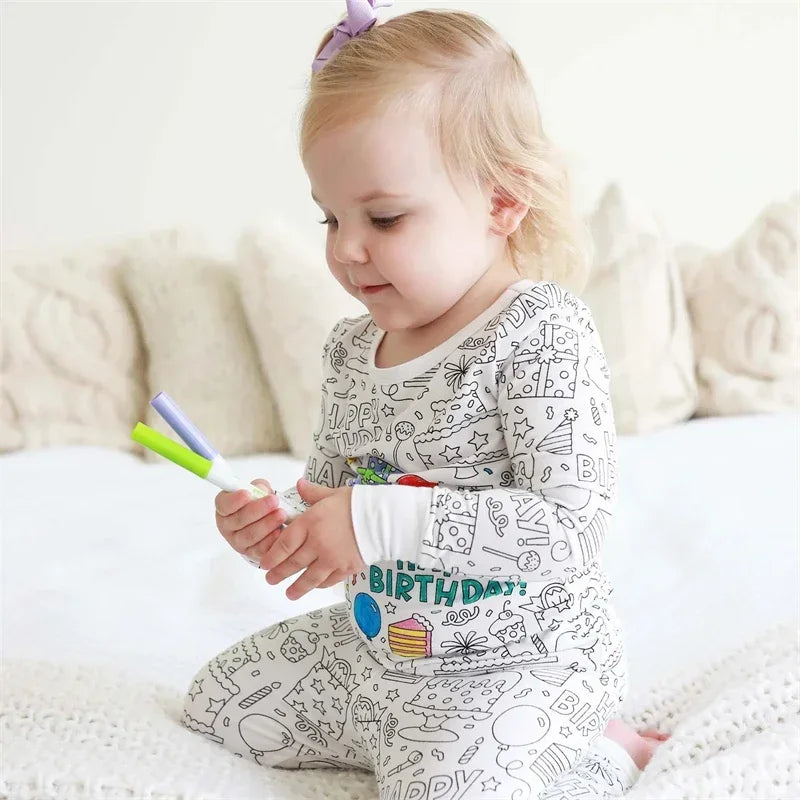 DIY Pajama Set™ – Kleur & Droom – Kleuren Kinderpyjama Set