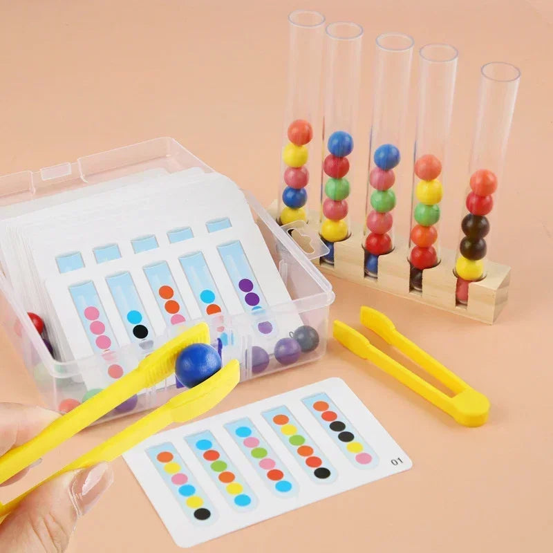 Tube Clip Beads™ - Slim Denkspel - Kleur & Motoriek Spel