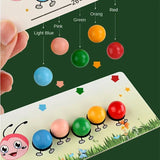 Wooden Clip Beads™ – Kleurrijke Beweegpret met Rups – Kleur & Motoriek Speelgoed