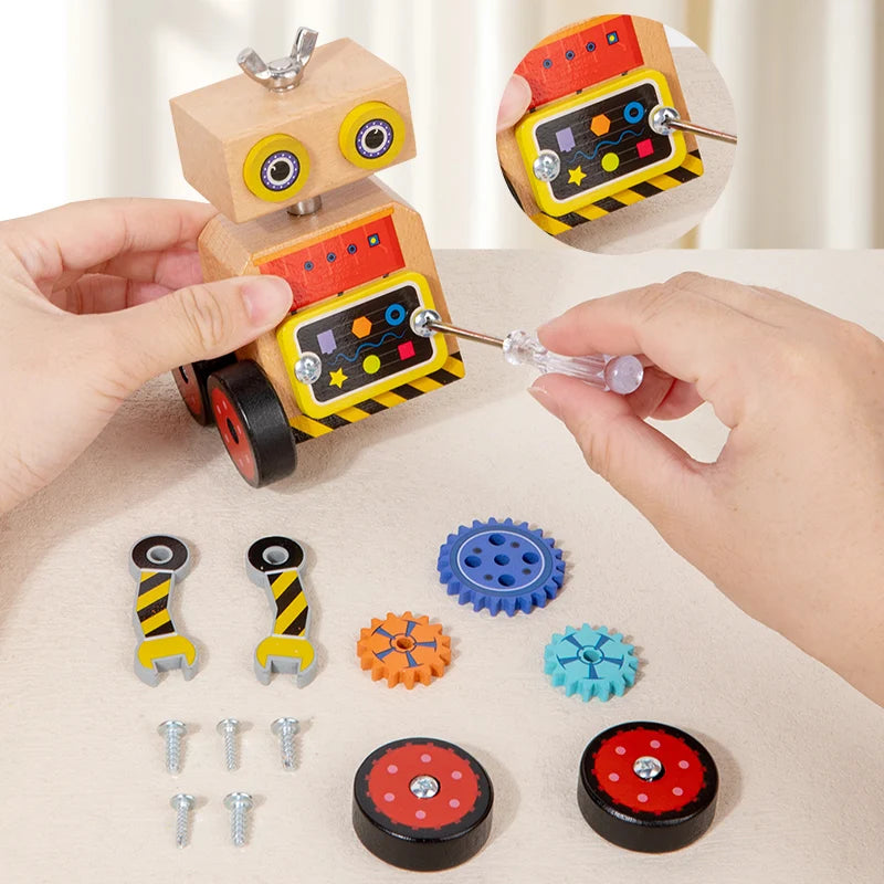 Woods™ - Bouw & Speel - Houten Constructie Robot