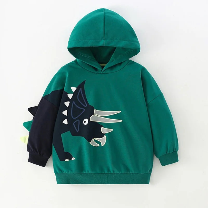DinoStyle – Warm & Ademend – Hoodie met Triceratops Print