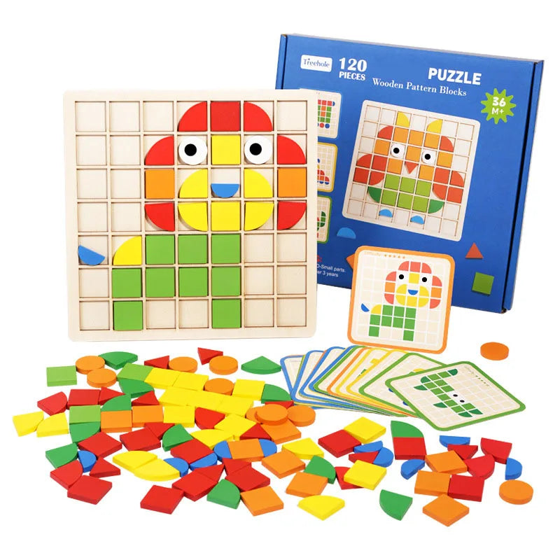 Woods™ - Educatief Entertainment - Houten patronen puzzel