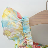 Mini Fashion™ - Zomerbloem Chic - Zomer Jurkje Peony-print