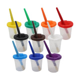 Anti-Spill Paint Cups™ - Verfavontuur zonder gedoe - Kinderverfbekers met deksel & kwast