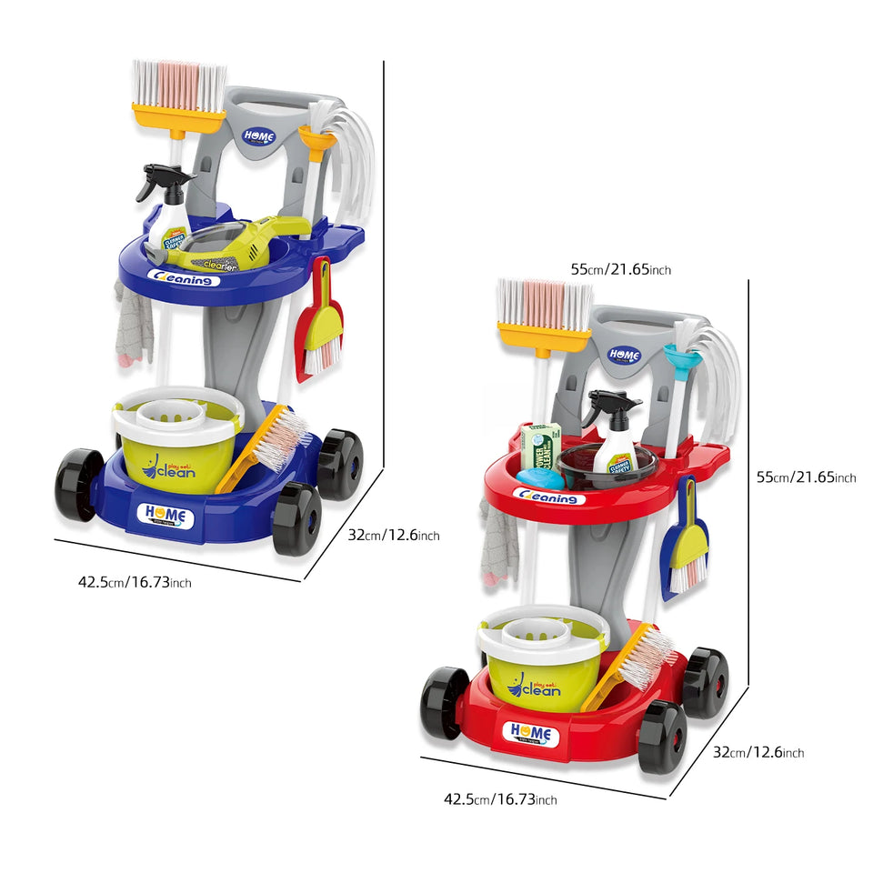 CleanPlay – Leerzaam & Leuk – Speelgoed Schoonmaaktrolley
