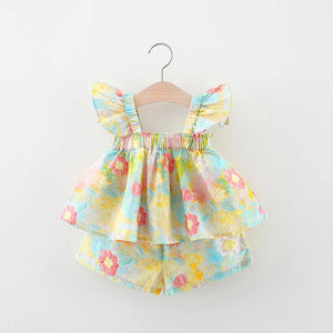 Mini Fashion™ - Zomerbloem Chic - Zomer Jurkje Peony-print