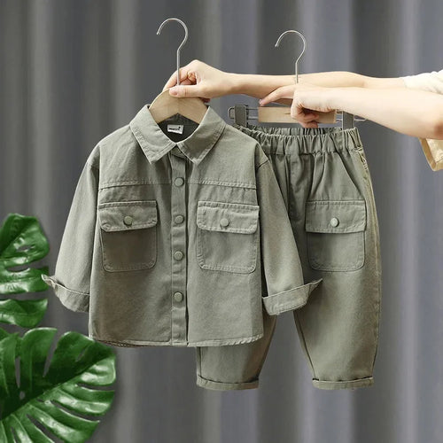 Mini Fashion™ - Zacht & Comfortabel - 2-Delige Denim Herfstset