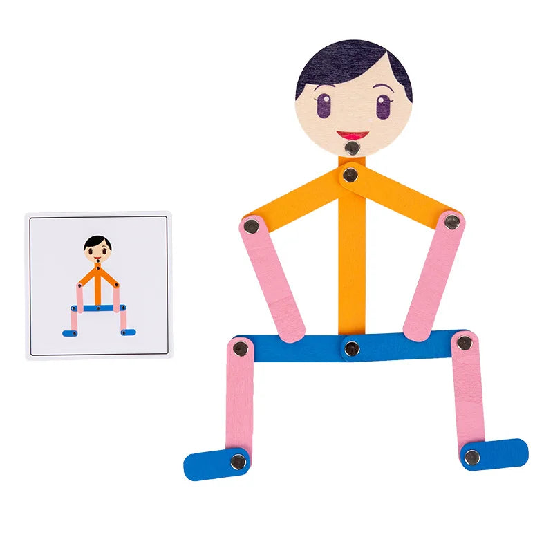 PlayGrow - Spelenderwijs Groeien - Montessori Puzzel Sportman