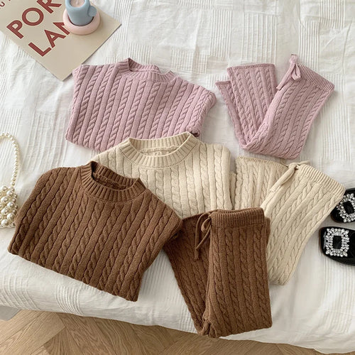 Mini Fashion™ - Stijlvol & Trendy voor kinderen - Gebreide Trui & Broek