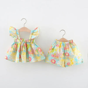 Mini Fashion™ - Zomerbloem Chic - Zomer Jurkje Peony-print