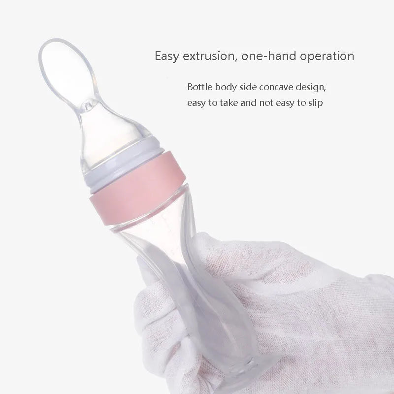 Silicone Feeding Bottle™ - Hapjes met lepel - Siliconen voedingsfles