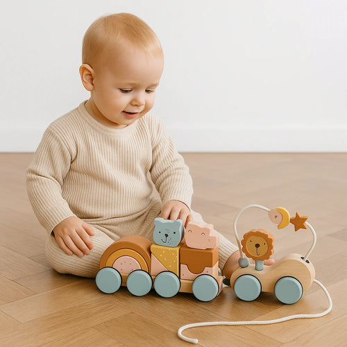 HappyTrain – Montessori & Fun – Houten Treinset