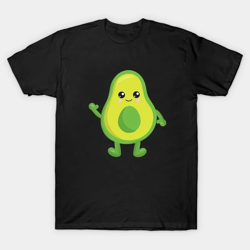 Mini Fashion™ - Matchen Met De Familie - Avocado T-shirt Zwart