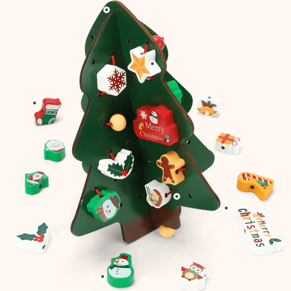 Woods™ - Creatieve rijgkralen - Educatieve kerstboom