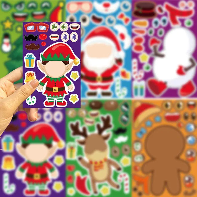 Christmas Stickerset™ - Speelse Winterwonderen - Stickervel Kerst