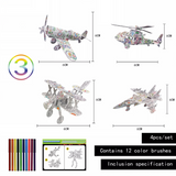 3D Color Puzzle™ - Kleur je eigen bouwwerk - 3D puzzel (2+1 GRATIS)