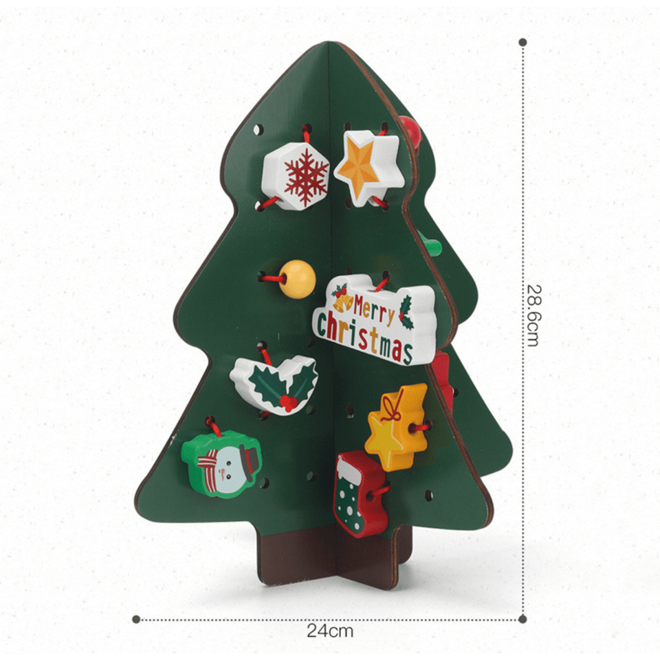 Woods™ - Creatieve rijgkralen - Educatieve kerstboom