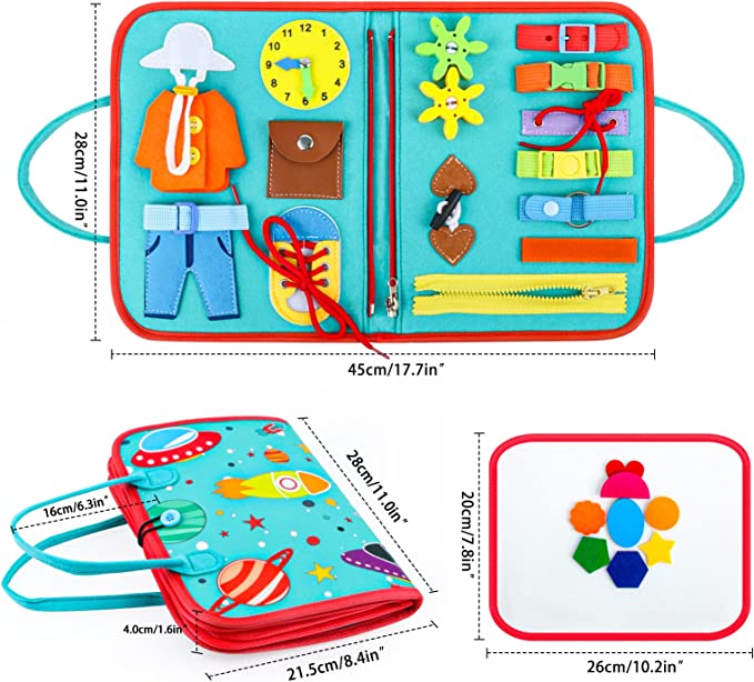Quiet Book Busy Board, Activity Board voor kinderen, 3D vilten Busy Book sensorisch speelgoed & babyboeken van zachte stof vroeg leren levenscompetenties educatief speelgoed Quiet Book Busy Board, Activity Board voor kinderen, 3D vilten Busy Book sensorisch speelgoed & babyboeken van zachte stof vroeg leren levenscompetenties educatief speelgoed