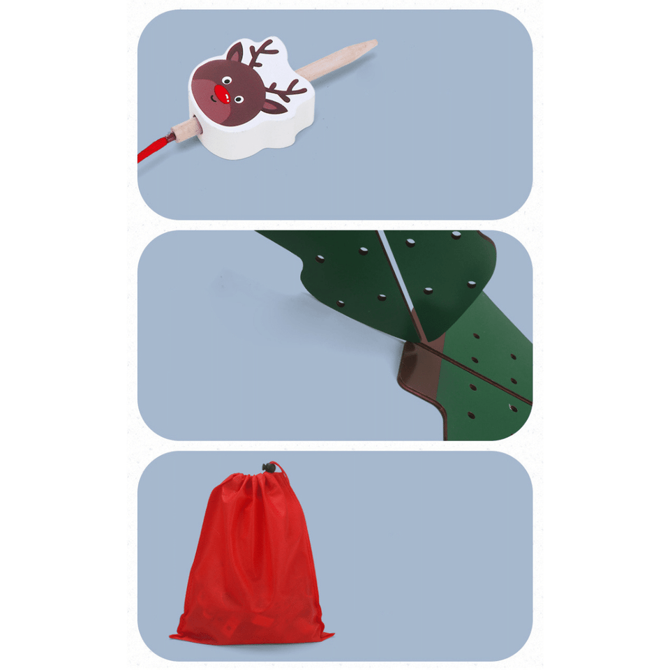 Woods™ - Creatieve rijgkralen - Educatieve kerstboom