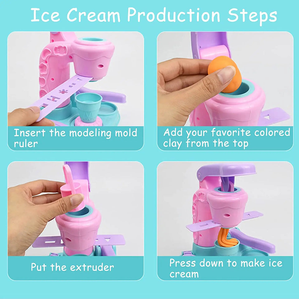 Ice Cream Clay Set™ - Koele Creaties - Klei ijsmachine