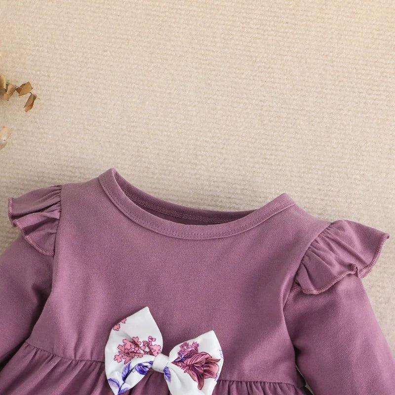 Mini Fashion™ - Meisjes Babyoutfit met Strik Polyester