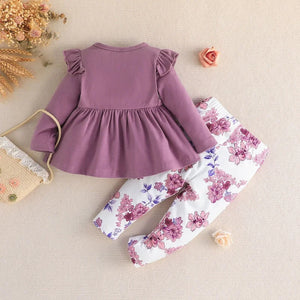 Mini Fashion™ - Meisjes Babyoutfit met Strik Polyester