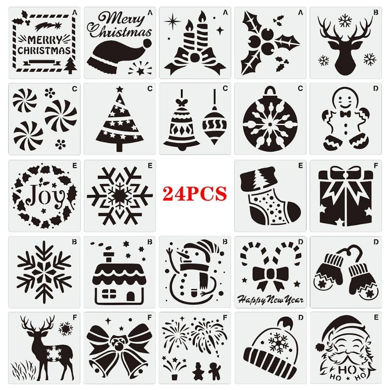 Magic Christmas Stencils™ - Glinsterende Kerstcreaties - Kerst sjablonen