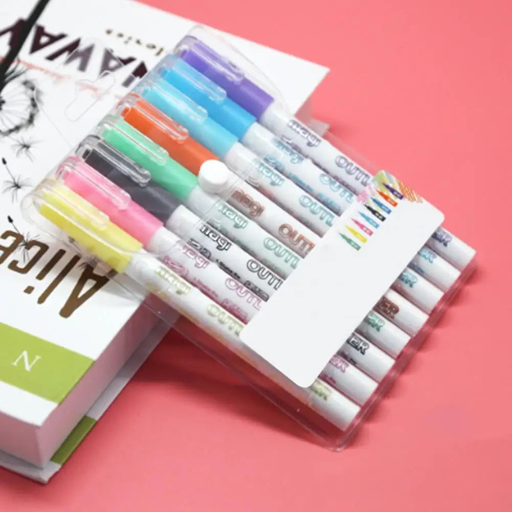 FluoroSketch Markers™ - Gloedvolle Creativiteit - Kleurrijke Stiften
