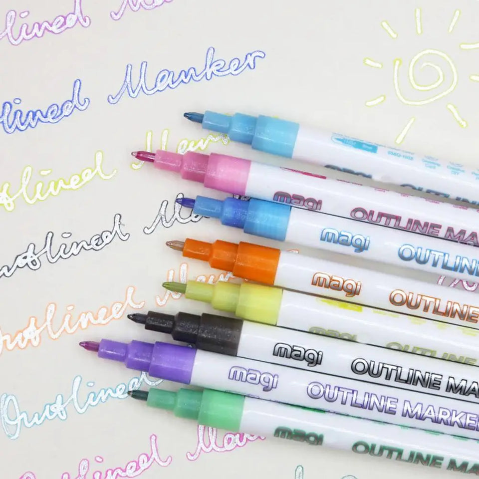 FluoroSketch Markers™ - Gloedvolle Creativiteit - Kleurrijke Stiften