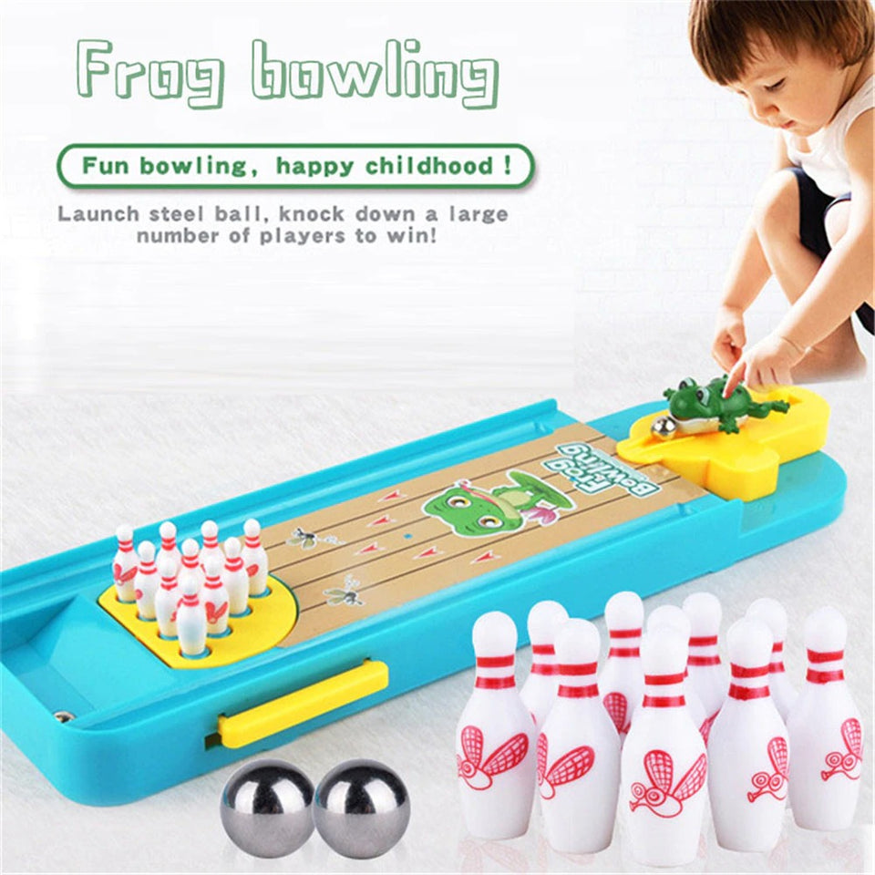 Frog Bowling™ - Bevordert de motoriek - Mini Kikker Bowlingbaan