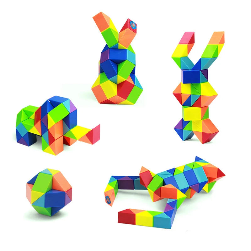 Rainbow Twister™ - Vouw en Speel Slim - Snake Cube